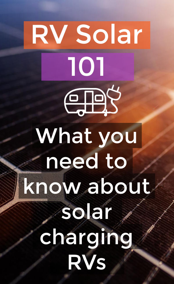 RV Solar 101 - trailer with plug icon - What you need to know about solar charging RVs