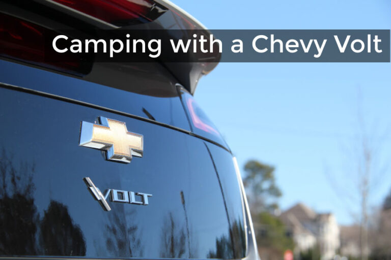 Camping with Chevy Volt Plugin EV