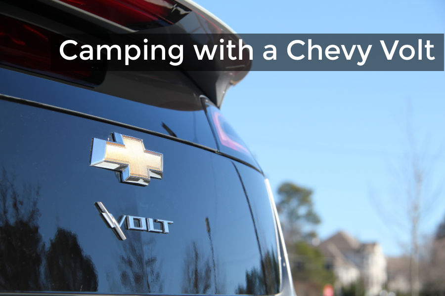 Camping with a Chevy Volt - ev car exterior | EV Camping and Travel Blog