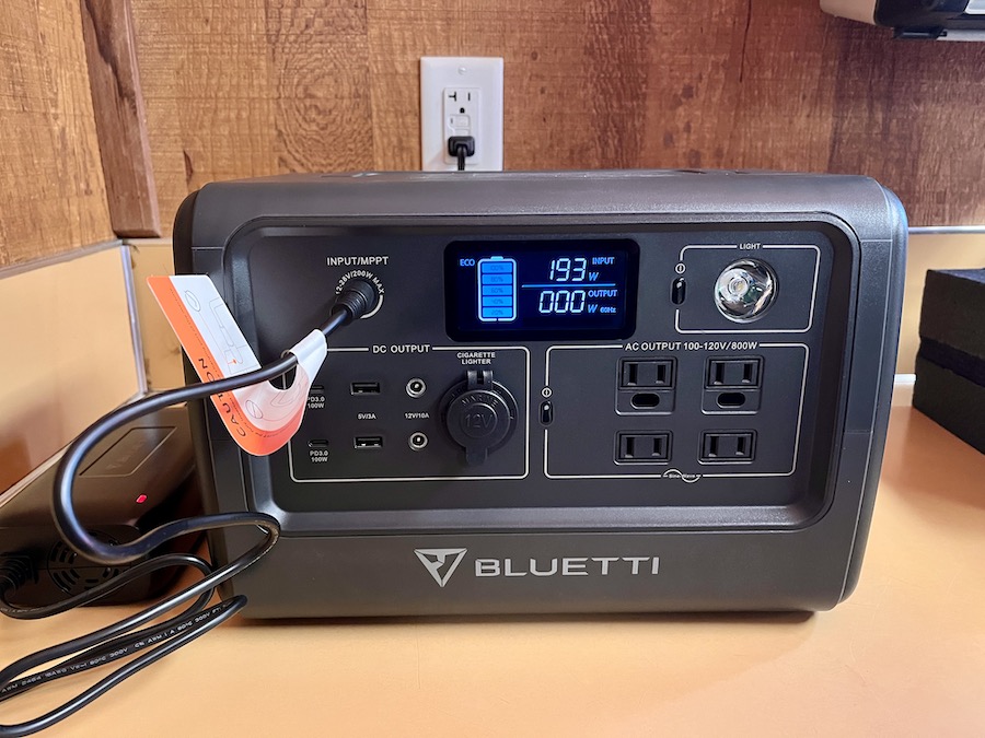 charging portable power station from wall plug