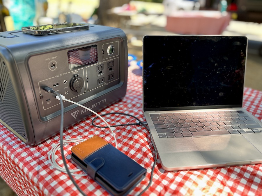 power station charging multiple devices