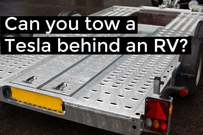 Can you tow a Tesla behind an RV?