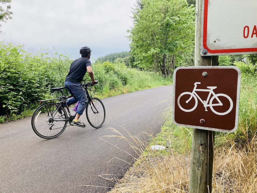 biker at Champoeg Park